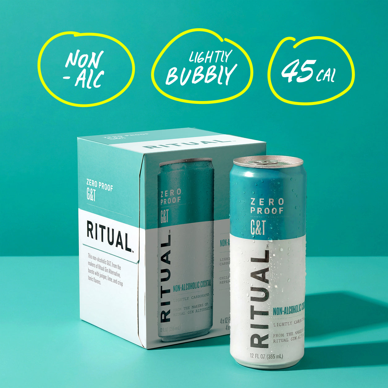 Ritual G&T Non-Alcoholic Cocktail - Wholesale 6 (4-Packs) 12 fl oz Cans